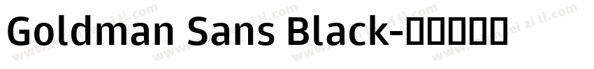 Goldman Sans Black字体转换